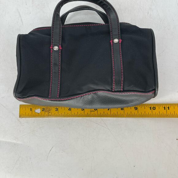 Tommy Hilfiger Vintage Mini Duffle Bag Purse Black Pink - Picture 4 of 10